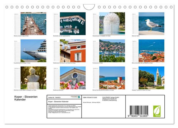 Produktbild: Koper - Slowenien Kalender (Wandkalender 2026 DIN A4 quer), CALVENDO Monatskalender