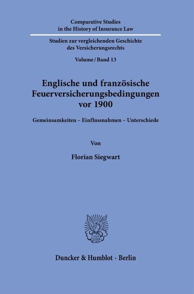 Produktbild: Englische und franz&ouml;sische Feuerversicherungsbedingungen vor 1900.