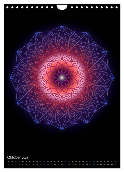 Produktbild: Mandala-Kalender 2026 (Wandkalender 2026 DIN A4 hoch), CALVENDO Monatskalender