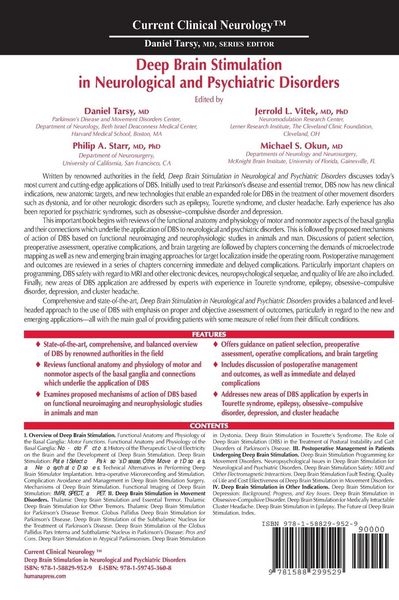 Produktbild: Deep Brain Stimulation in Neurological and Psychiatric Disorders
