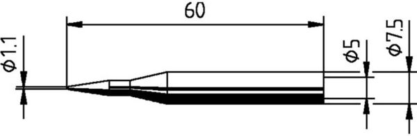 Ersa 0172BD Lötspitze Bleistiftform Spitzen-Größe 1.10mm Inhalt 1St.