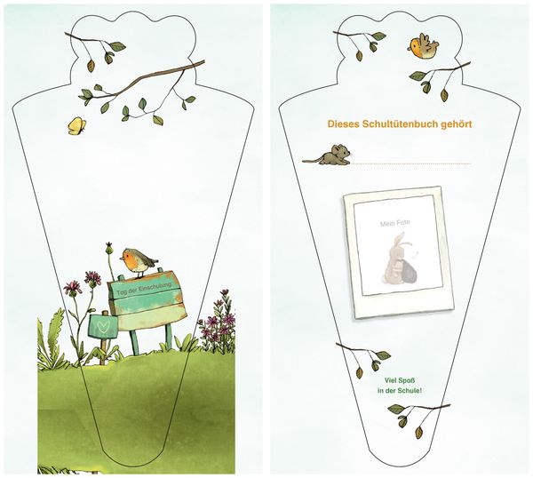 Produktbild: Mein fr&ouml;hlich-buntes Schult&uuml;tenbuch mit WIR ZWEI