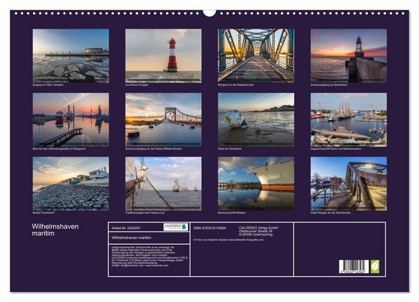 Produktbild: Wilhelmshaven maritim (Wandkalender 2026 DIN A2 quer), CALVENDO Monatskalender