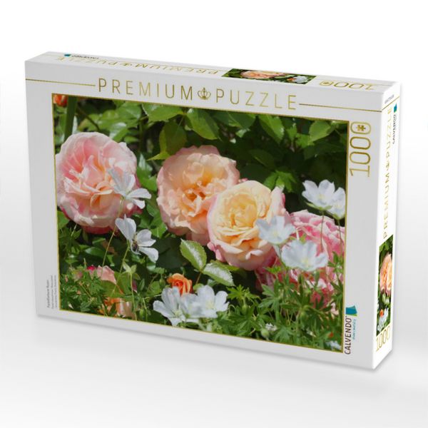 Produktbild: CALVENDO Puzzle Pastellfarbene Rosen | 1000 Teile Lege-Gr&ouml;&szlig;e 64x48cm Foto-Puzzle f&uuml;r gl&uuml;ckliche Stunden