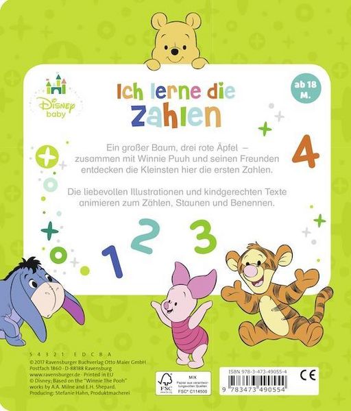 Produktbild: Disney Baby Winnie Puuh: Ich lerne die Zahlen