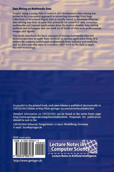 Produktbild: Data Mining on Multimedia Data