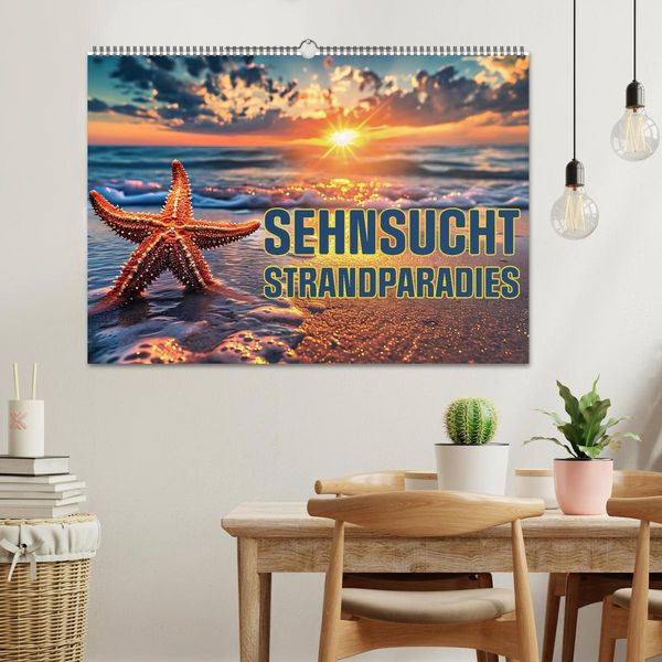 Produktbild: Sehnsucht Strandparadies (Wandkalender 2026 DIN A2 quer), CALVENDO Monatskalender