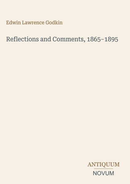 Produktbild: Reflections and Comments, 1865-1895