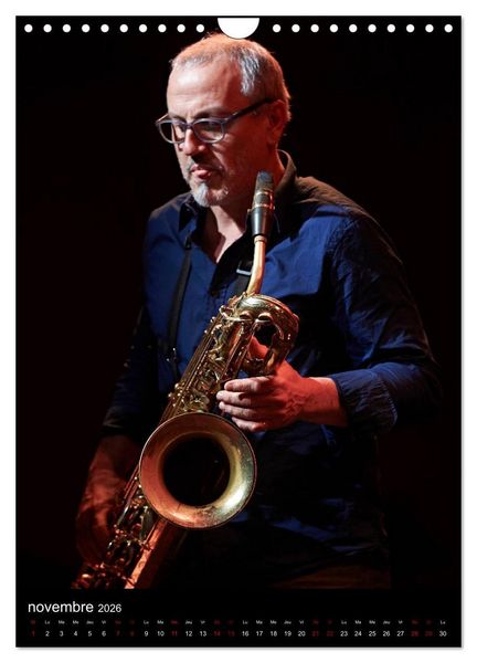 Produktbild: Jazz on sax (Calendrier mural 2026 DIN A4 horizontal), CALVENDO calendrier mensuel