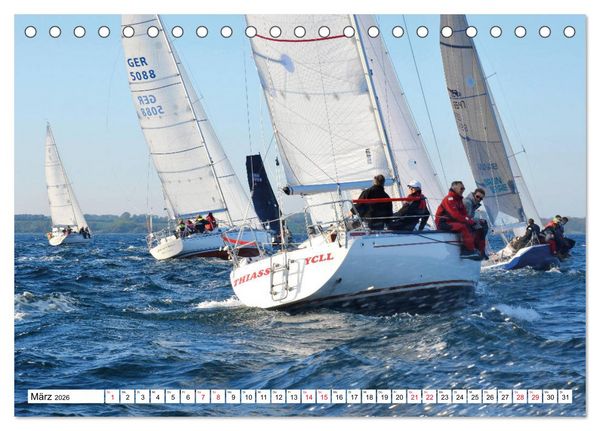 Produktbild: Leidenschaft Segeln (Tischkalender 2026 DIN A5 quer), CALVENDO Monatskalender