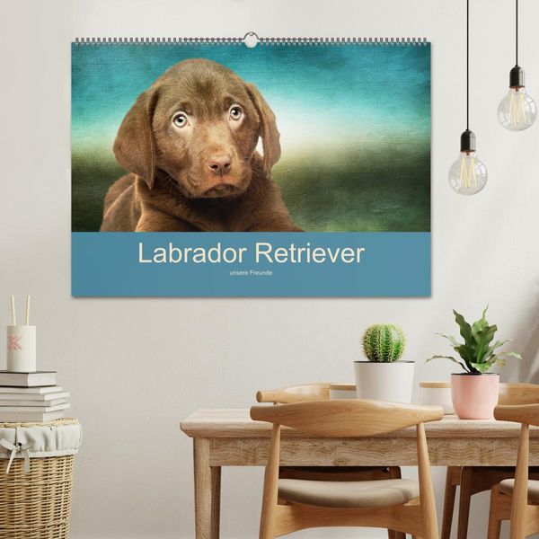 Produktbild: Labrador Retriever unsere Freunde (Wandkalender 2026 DIN A2 quer), CALVENDO Monatskalender