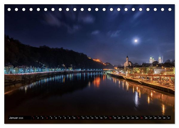 Produktbild: Passau, das Venedig Bayerns (Tischkalender 2026 DIN A5 quer), CALVENDO Monatskalender