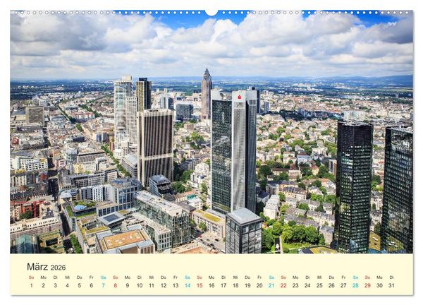 Produktbild: Frankfurt am Main - Finanzen und Geschichte (hochwertiger Premium Wandkalender 2026 DIN A2 quer), Kunstdruck in Hochglanz