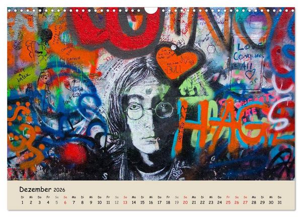 Produktbild: PRAG&hellip; wo der Frieden seine Mauer hat (Wandkalender 2026 DIN A3 quer), CALVENDO Monatskalender