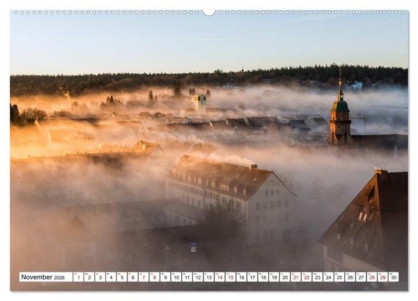 Produktbild: Freudenstadt im Schwarzwald - Wandkalender (hochwertiger Premium Wandkalender 2026 DIN A2 quer), Kunstdruck in Hochglanz