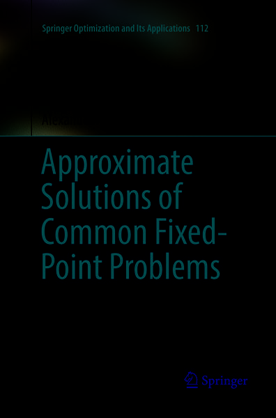 Produktbild: Approximate Solutions of Common Fixed-Point Problems