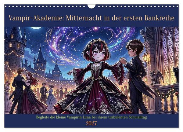 Produktbild: Vampir-Akademie: Mitternacht in der ersten Bankreihe (Wandkalender 2027 DIN A3 quer), CALVENDO Monatskalender