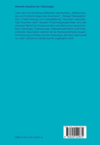 Produktbild: Aktuelle Aspekte der Osteologie
