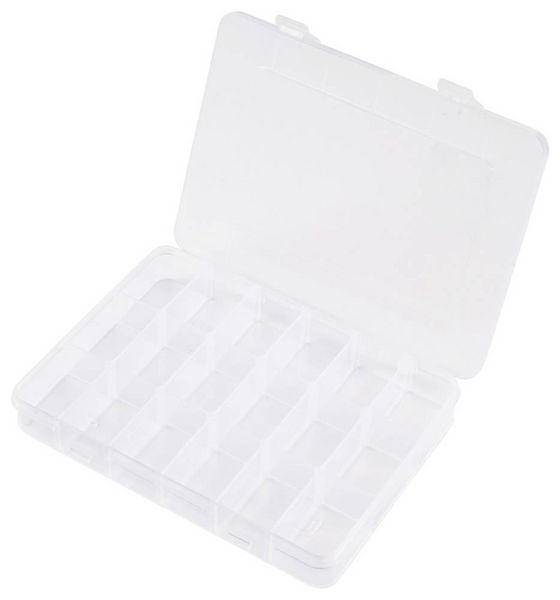Produktbild: TRU COMPONENTS TC-SG18-012 Sortimentskasten (L x B x H) 200 x 160 x 30 mm Anzahl F&auml;cher: 18 variable Unterteilung Inhalt 1 St.