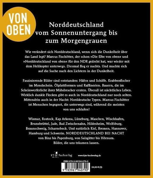 Produktbild: Von oben: Norddeutschland bei Nacht