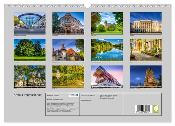Produktbild: Krefeld Impressionen (Wandkalender 2026 DIN A3 quer), CALVENDO Monatskalender