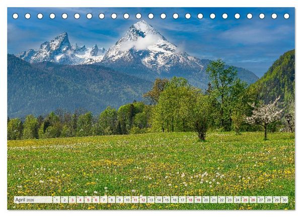 Produktbild: Bayerisches Alpenparadies (Tischkalender 2026 DIN A5 quer), CALVENDO Monatskalender
