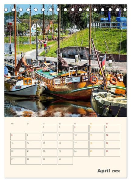 Produktbild: Ostfriesland - Carolinensiel, der Museumshafen (Tischkalender 2026 DIN A5 hoch), CALVENDO Monatskalender