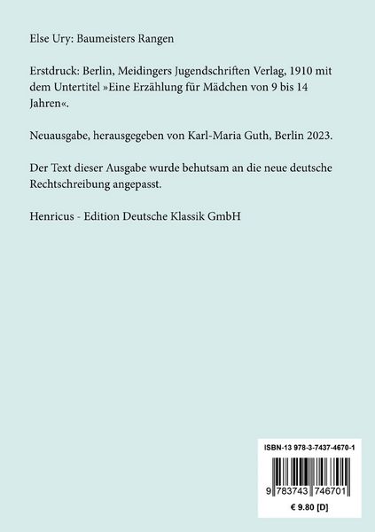 Produktbild: Baumeisters Rangen