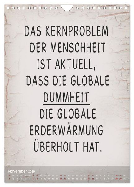 Produktbild: Ziemlich schlecht gelaunt (Wandkalender 2026 DIN A4 hoch), CALVENDO Monatskalender