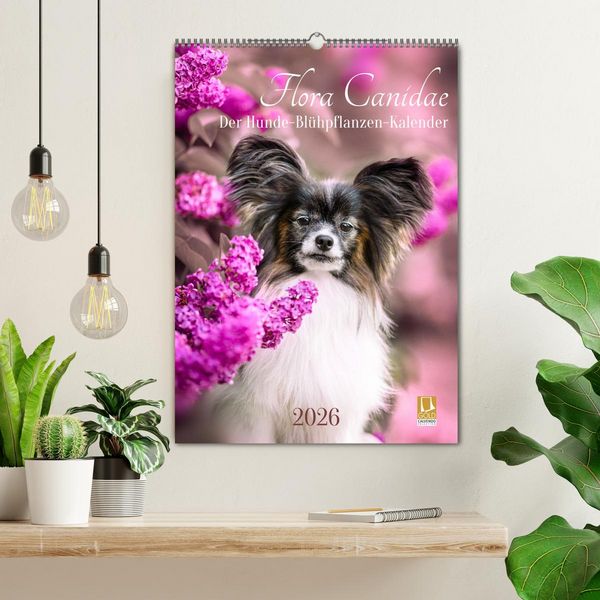 Produktbild: Flora Canidae - der Hunde-Bl&uuml;hpflanzen-Kalender (Wandkalender 2026 DIN A2 hoch), CALVENDO Monatskalender
