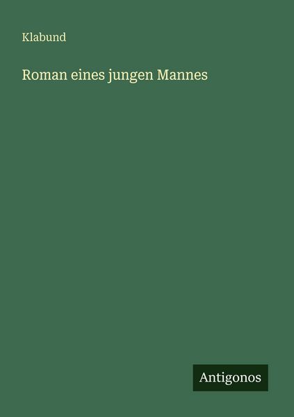 Produktbild: Roman eines jungen Mannes