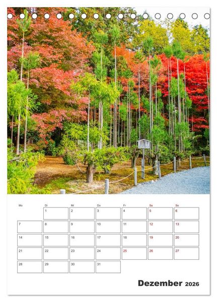 Produktbild: Herbst im japanischen Garten (Tischkalender 2026 DIN A5 hoch), CALVENDO Monatskalender