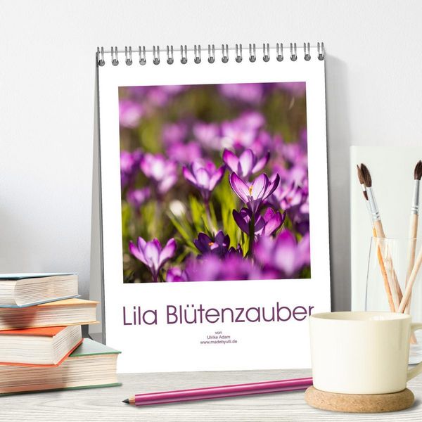 Produktbild: Lila Bl&uuml;tenzauber (Tischkalender 2026 DIN A5 hoch), CALVENDO Monatskalender