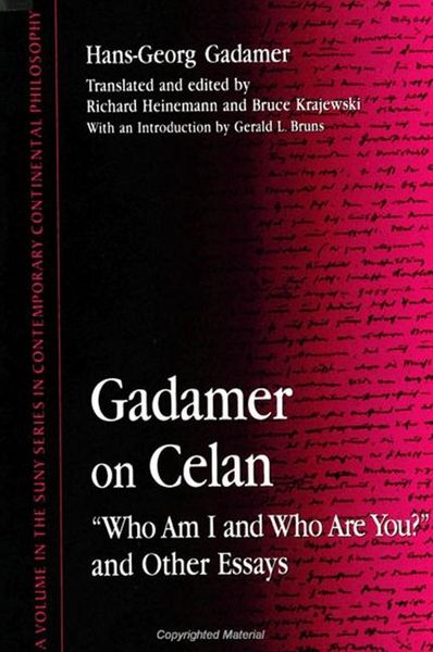 Produktbild: Gadamer on Celan
