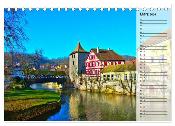 Produktbild: Hohenlohe - Natur und Altstadt (Tischkalender 2026 DIN A5 quer), CALVENDO Monatskalender