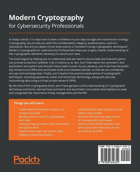 Produktbild: Modern Cryptography for Cybersecurity Professionals