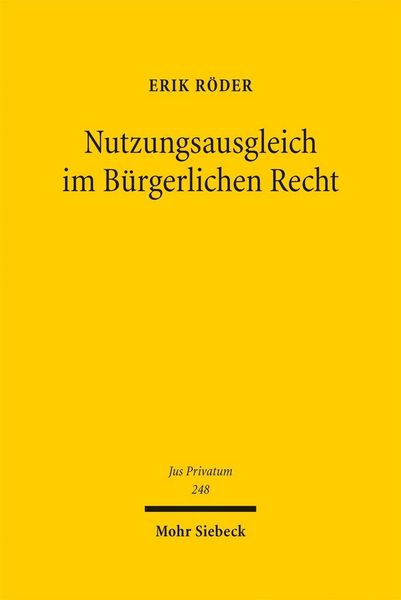 Produktbild: Nutzungsausgleich im B&uuml;rgerlichen Recht