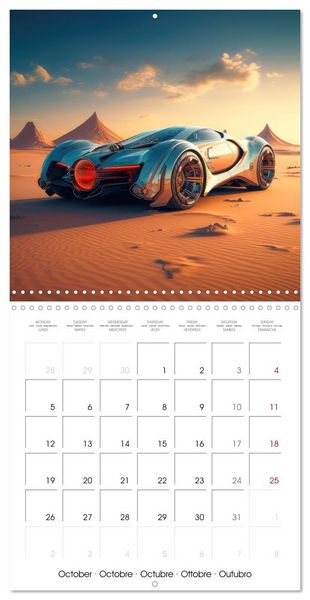 Produktbild: Fantasy desert cars (Wall Calendar 2026 12 &times; 12 Inch) CALVENDO 12 Month Wall Calendar