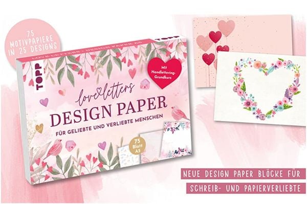 Produktbild: Design Paper Love Letters A5