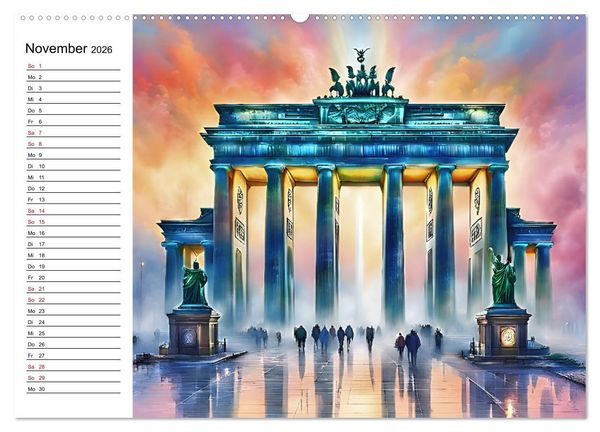 Produktbild: Verwunschene St&auml;dte in Traumwelten (Wandkalender 2026 DIN A2 quer), CALVENDO Monatskalender