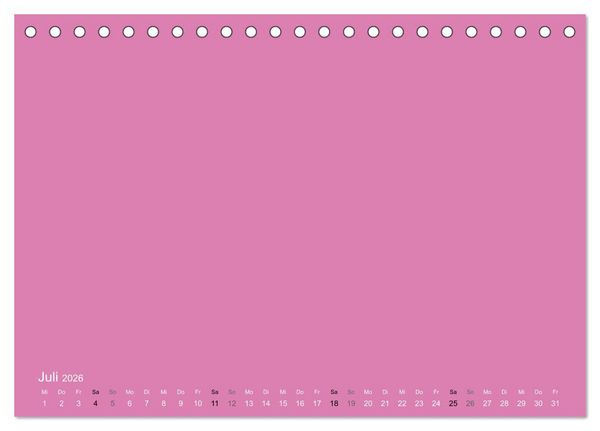 Produktbild: Bastelkalender - Pink (Tischkalender 2026 DIN A5 quer), CALVENDO Monatskalender