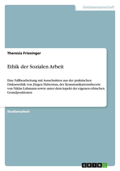 Produktbild: Ethik der Sozialen Arbeit