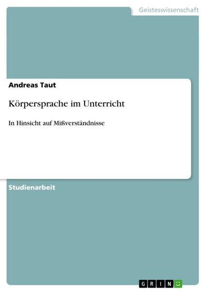 Produktbild: K&ouml;rpersprache im Unterricht