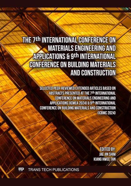 Produktbild: The 7th International Conference on Materials Engineering and Applications & 9th International Conference on Building Materials and Construction