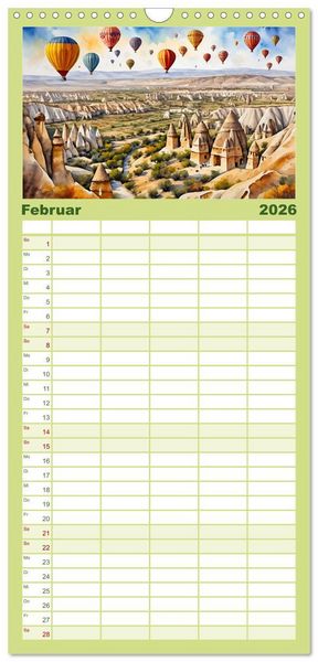 Produktbild: Familienplaner 2026 - T&uuml;rkei - Land auf zwei Kontinenten mit 5 Spalten (Wandkalender, 21 x 45 cm) CALVENDO