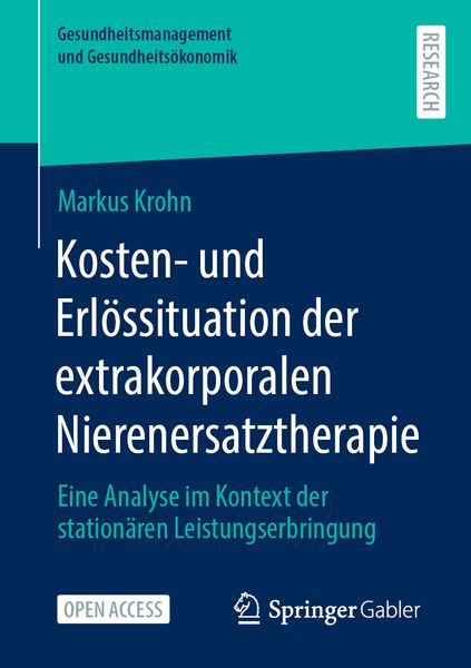 Produktbild: Kosten- und Erl&ouml;ssituation der extrakorporalen Nierenersatztherapie