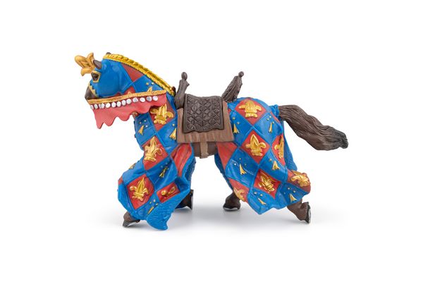 Produktbild: Spielfigur Streitross Lilie blau 9cm