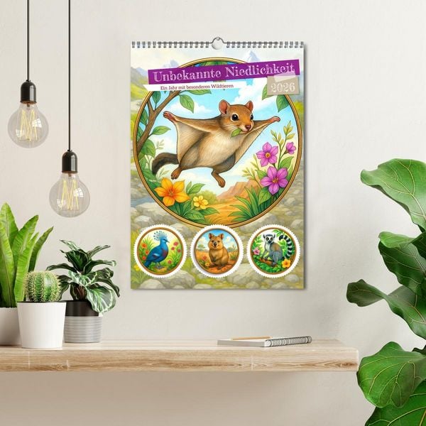 Produktbild: Unbekannte Niedlichkeit (Wandkalender 2026 DIN A3 hoch), CALVENDO Monatskalender