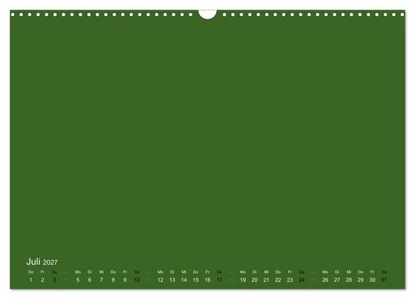 Produktbild: Bastelkalender - dunkel Gr&uuml;n (Wandkalender 2027 DIN A3 quer), CALVENDO Monatskalender