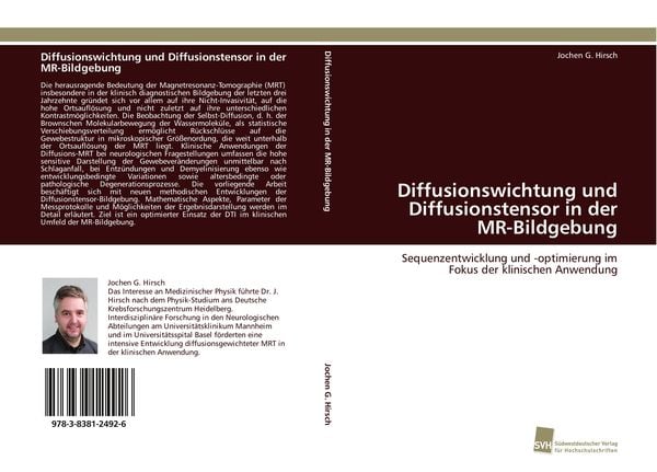 Produktbild: Diffusionswichtung und Diffusionstensor in der MR-Bildgebung